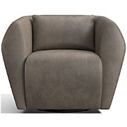 Tierra Leather Swivel Accent Chair