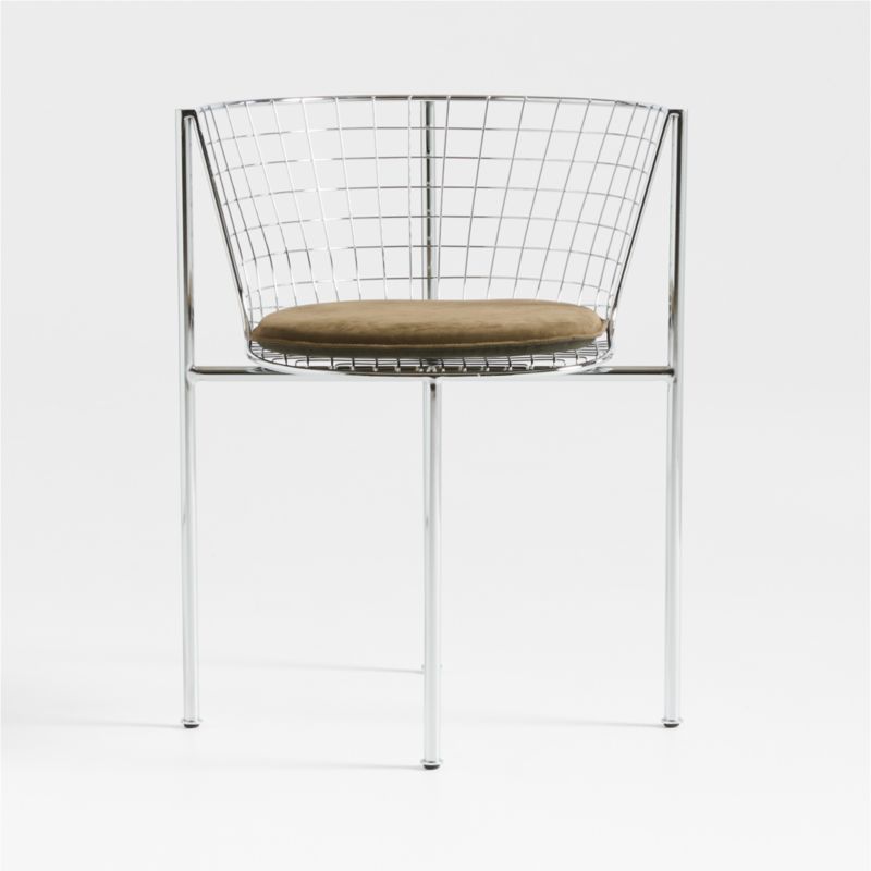 Cassano Metal Dining Chair with Leather Cushion