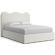 Amara Curved Upholstered King Storage Bed