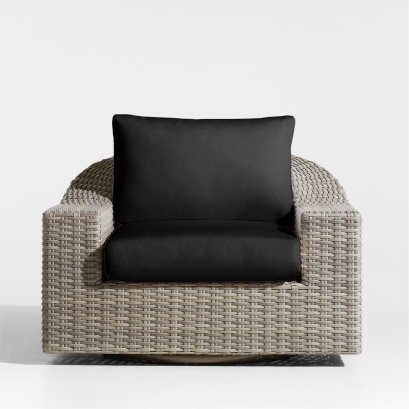 Viewing product image Abaco Resin Wicker Outdoor Swivel Lounge Chair with Canvas Natural Sunbrella ® Cushions - image 1 of 10