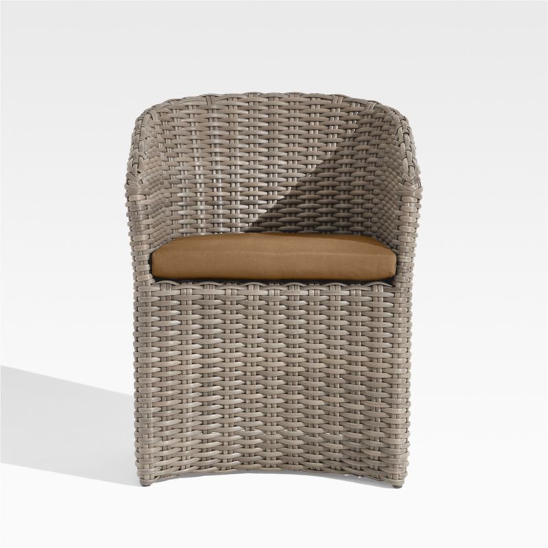 Viewing product image Abaco Resin Wicker Outdoor Dining Chair with Canvas Natural Sunbrella ® Cushion - image 1 of 11