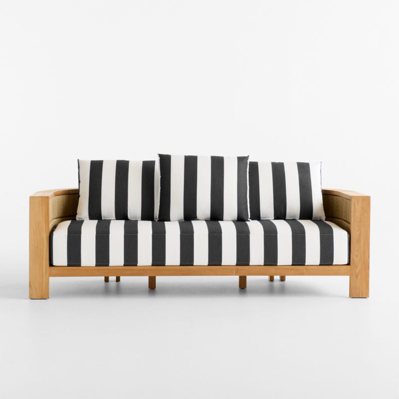 Viewing product image Bali 86" Natural Teak Outdoor Sofa with Nova Glow Sunbrella ® Cushions - image 1 of 14