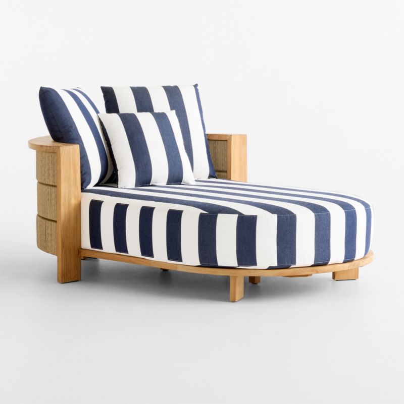 Viewing product image Bali 51" Natural Teak Chaise Daybed with Nova Glow Sunbrella ® Cushions - image 1 of 10