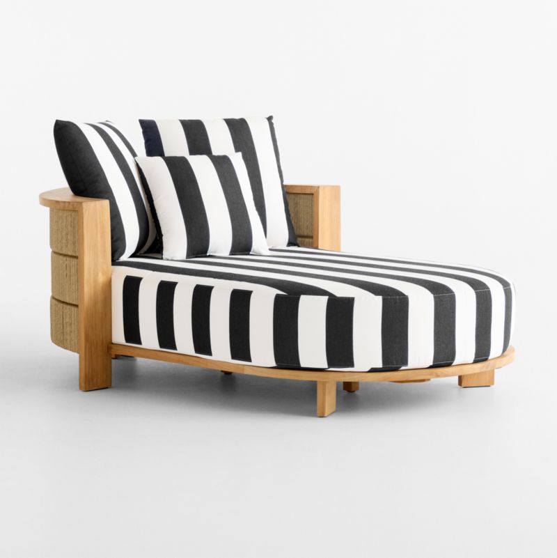 Viewing product image Bali 51" Natural Teak Chaise Daybed with Nova Glow Sunbrella ® Cushions - image 1 of 10