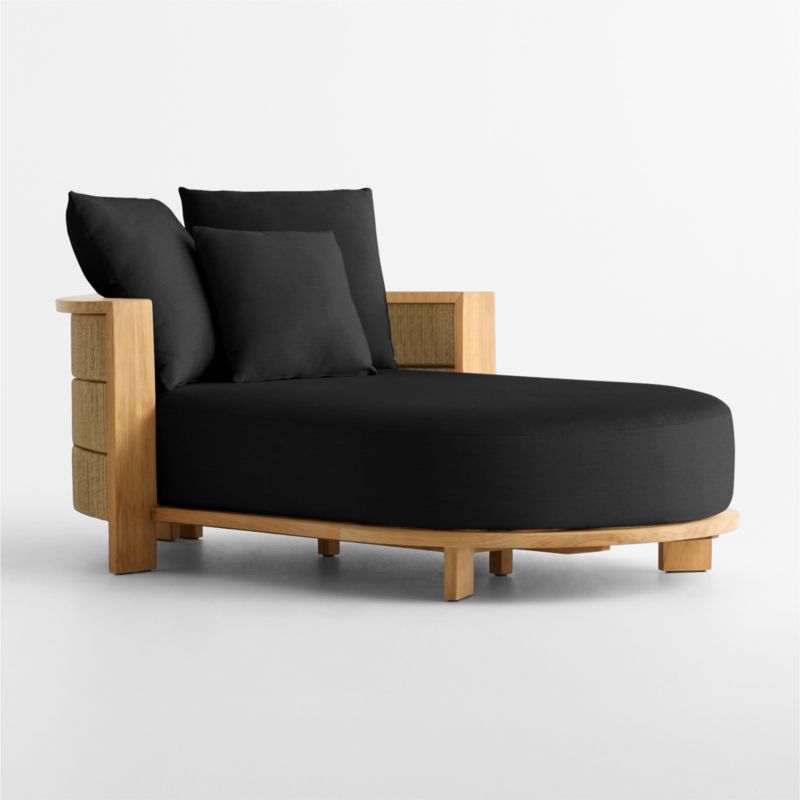 Viewing product image Bali 51" Natural Teak Chaise Daybed with Nova Glow Sunbrella ® Cushions - image 1 of 10