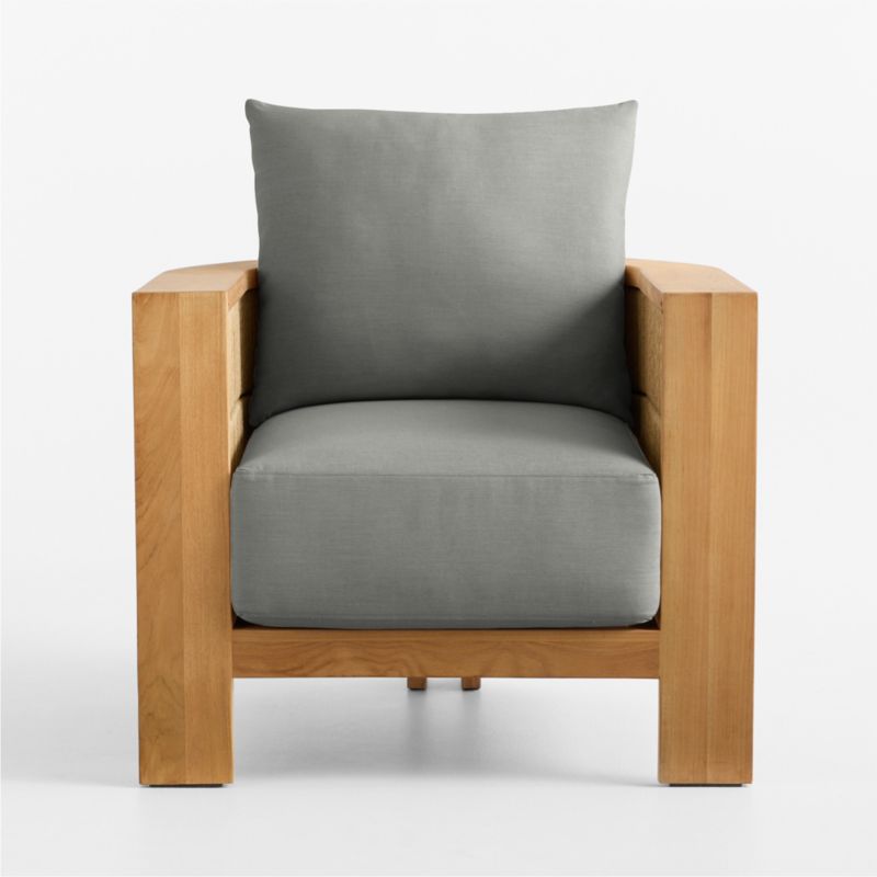 Viewing product image Bali Natural Teak Outdoor Lounge Chair with Nova Glow Sunbrella ® Cushions - image 1 of 11