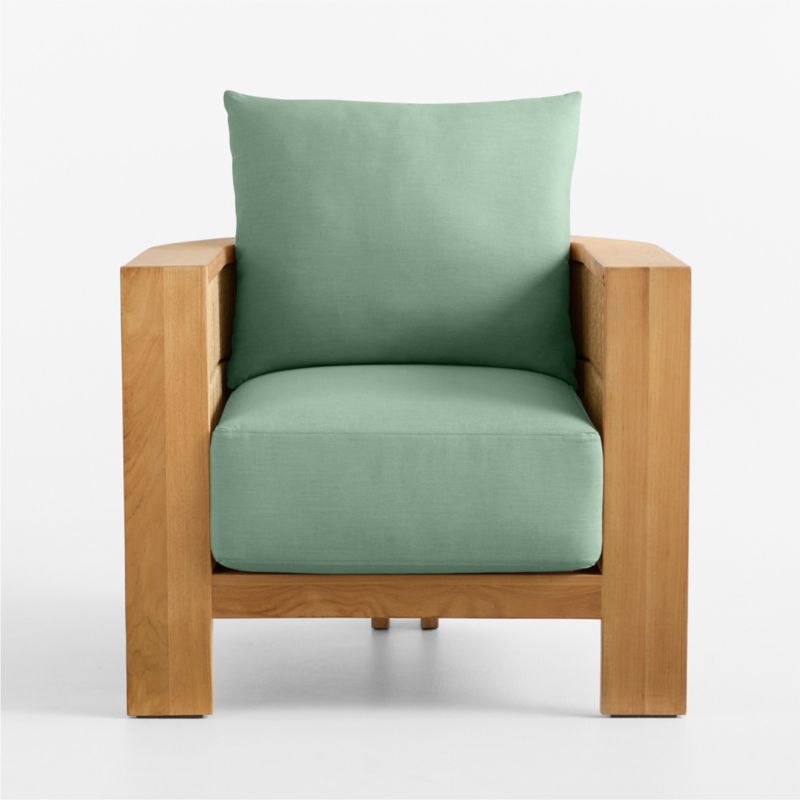 Viewing product image Bali Natural Teak Outdoor Lounge Chair with Nova Glow Sunbrella ® Cushions - image 1 of 11