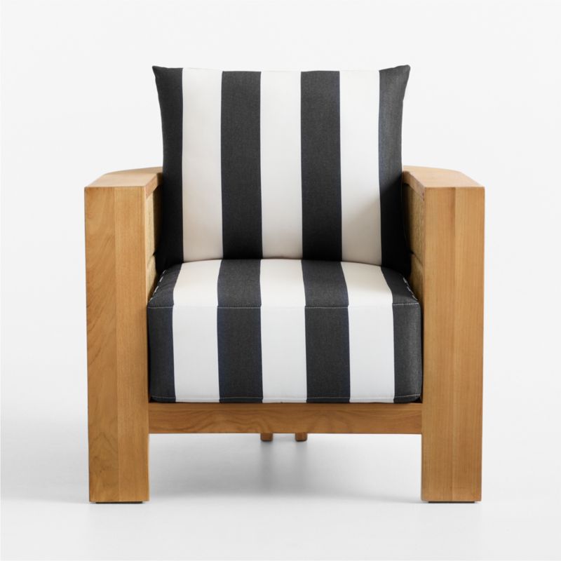 Viewing product image Bali Natural Teak Outdoor Lounge Chair with Nova Glow Sunbrella ® Cushions - image 1 of 10