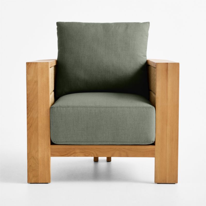 Viewing product image Bali Natural Teak Outdoor Lounge Chair with Nova Glow Sunbrella ® Cushions - image 1 of 10