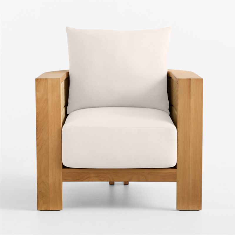 Viewing product image Bali Natural Teak Outdoor Lounge Chair with Nova Glow Sunbrella ® Cushions - image 1 of 10