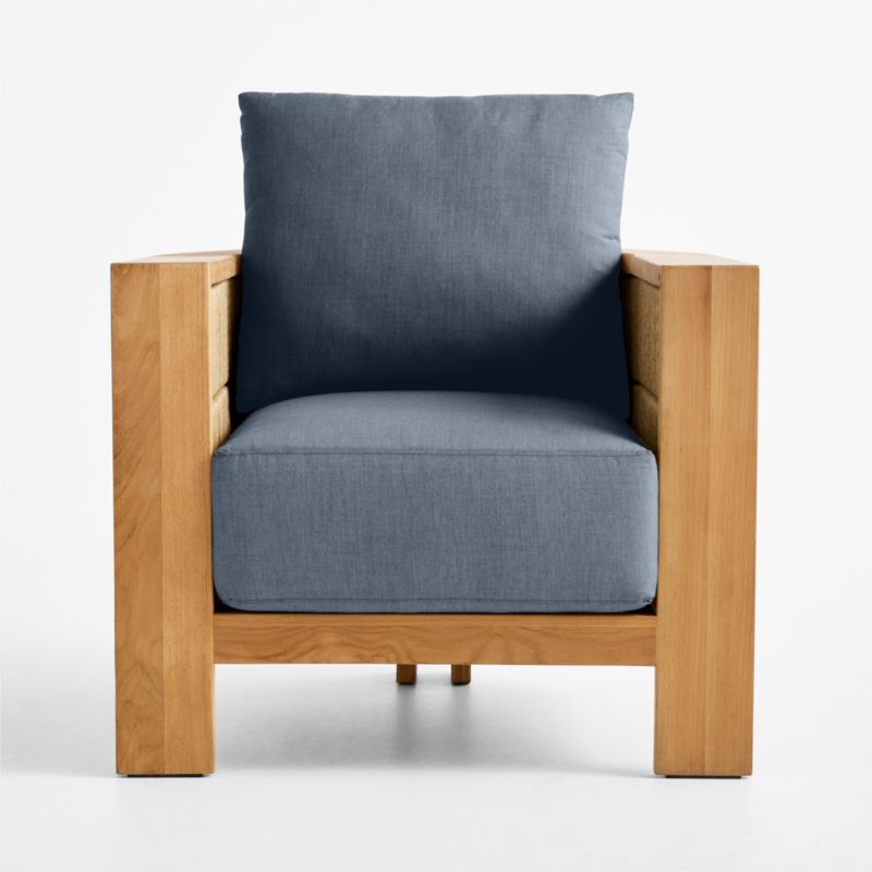 Viewing product image Bali Natural Teak Outdoor Lounge Chair with Nova Glow Sunbrella ® Cushions - image 1 of 10