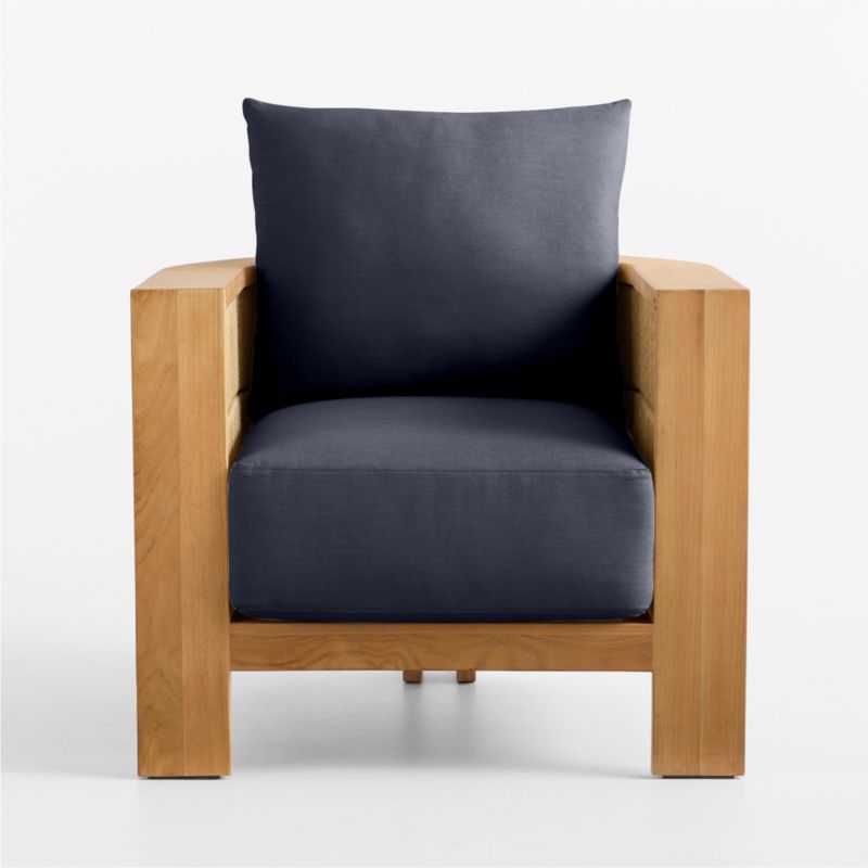 Viewing product image Bali Natural Teak Outdoor Lounge Chair with Nova Glow Sunbrella ® Cushions - image 1 of 11