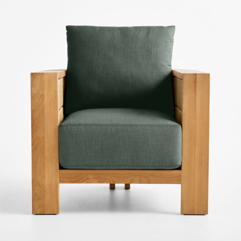 Viewing product image Bali Natural Teak Outdoor Lounge Chair with Nova Glow Sunbrella ® Cushions - image 1 of 10