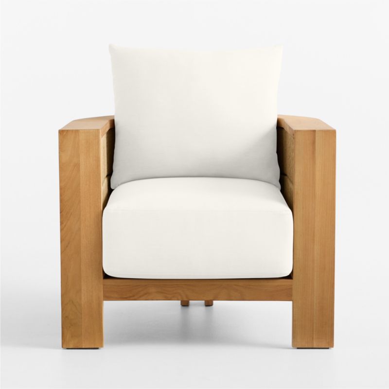 Viewing product image Bali Natural Teak Outdoor Lounge Chair with Nova Glow Sunbrella ® Cushions - image 1 of 11