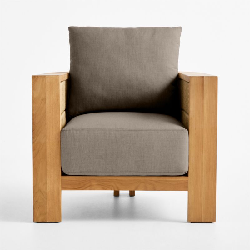 Viewing product image Bali Natural Teak Outdoor Lounge Chair with Nova Glow Sunbrella ® Cushions - image 1 of 10