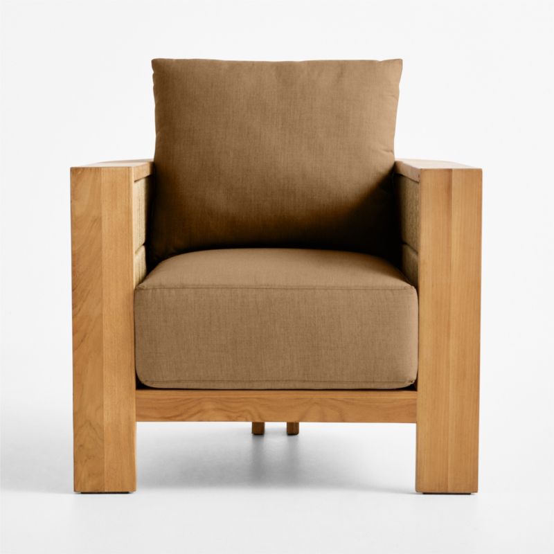 Viewing product image Bali Natural Teak Outdoor Lounge Chair with Nova Glow Sunbrella ® Cushions - image 1 of 10