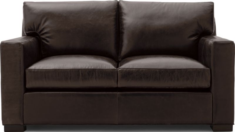 Axis Brown Leather Loveseat Reviews, Grey Leather Loveseat And Chair