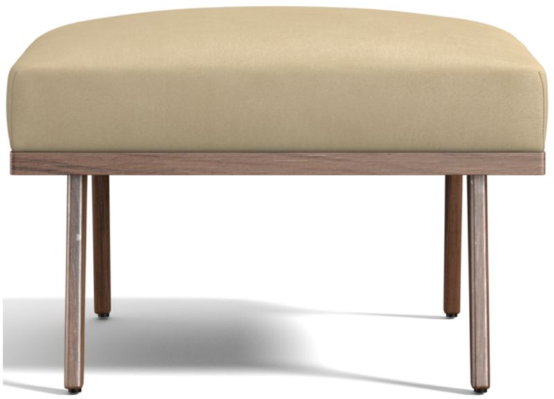 Cavett Leather Wood Frame Ottoman - image 0 of 8