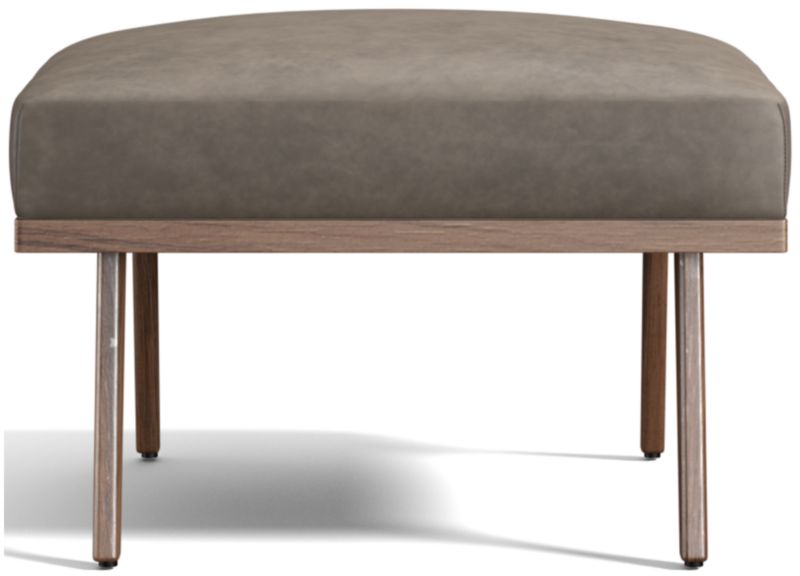 Cavett Leather Wood Frame Ottoman - image 0 of 8