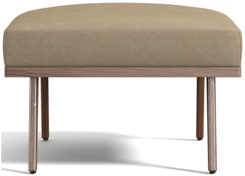 Cavett Leather Wood Frame Ottoman - image 0 of 8