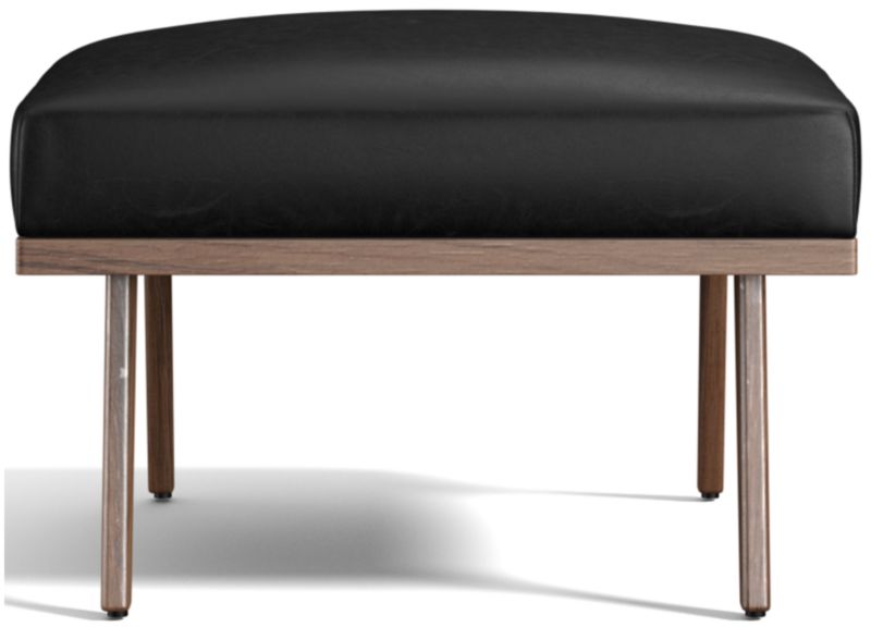 Cavett Leather Wood Frame Ottoman - image 0 of 9