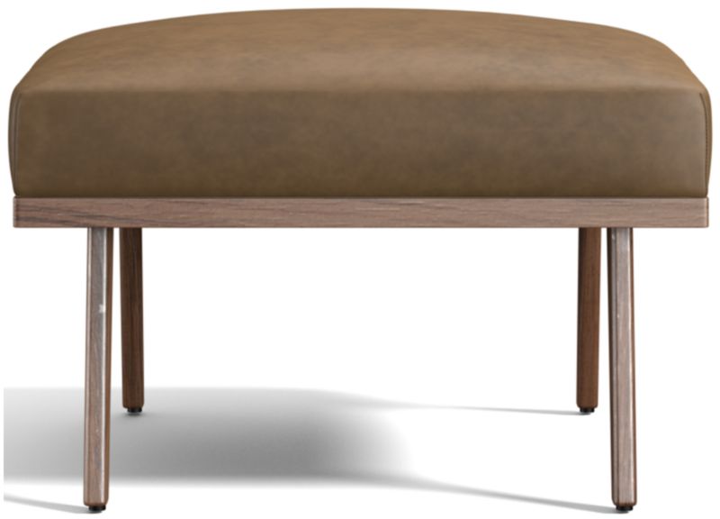 Cavett Leather Wood Frame Ottoman - image 0 of 8