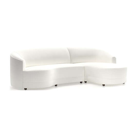 Infiniti 2-Piece Curve Back Sectional Sofa