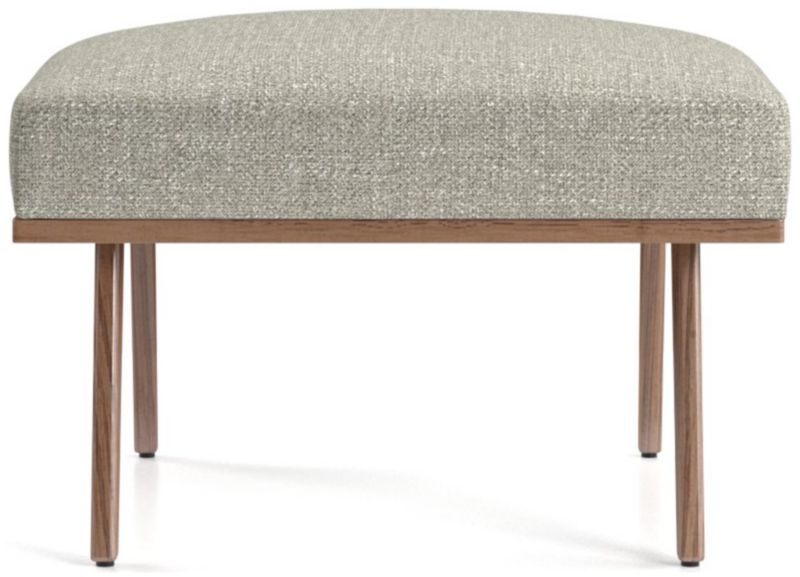 Cavett Walnut Wood Frame Ottoman - image 0 of 6