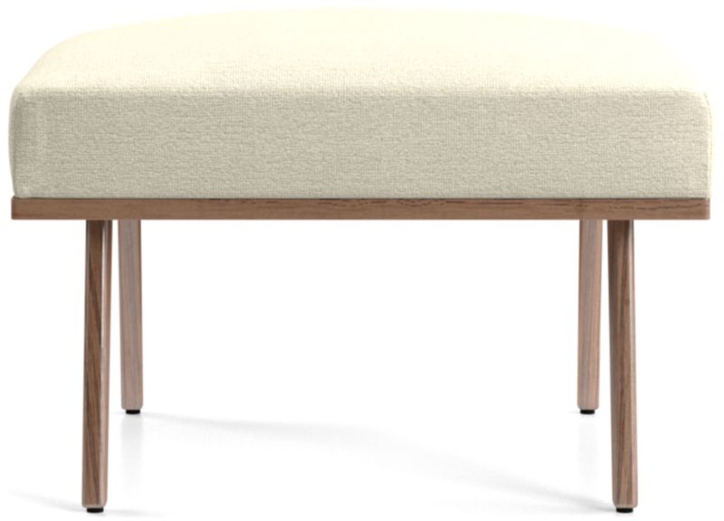 Cavett Walnut Wood Frame Ottoman - image 0 of 6