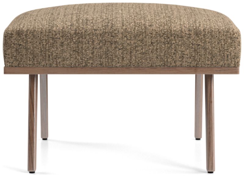 Cavett Walnut Wood Frame Ottoman - image 0 of 6