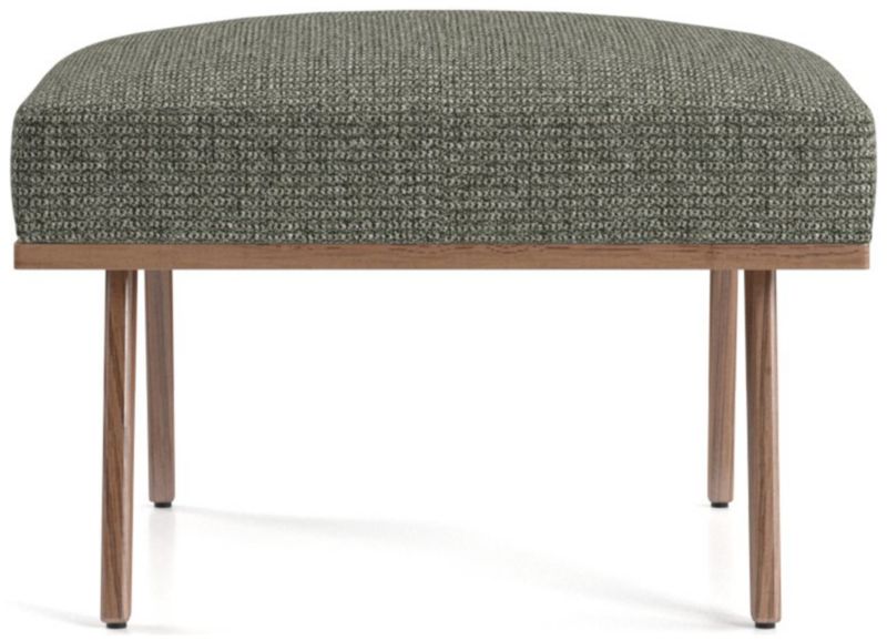 Cavett Walnut Wood Frame Ottoman - image 0 of 6