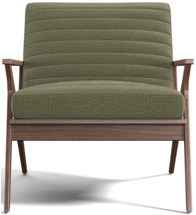 Cavett Channel Walnut Wood Frame Chair - image 0 of 11