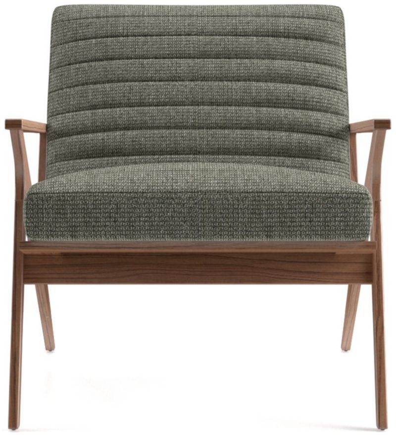 Cavett Channel Walnut Wood Frame Chair - image 0 of 11