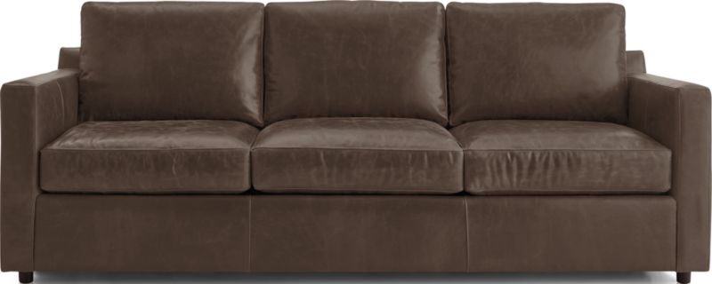 Barrett Leather 3 Seat Track Arm Sofa, Palliser Leather Couch Reviews
