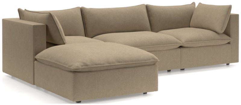 Lotus Deep Modular 4-Piece Reversible Sectional Sofa with Ottoman - image 0 of 9