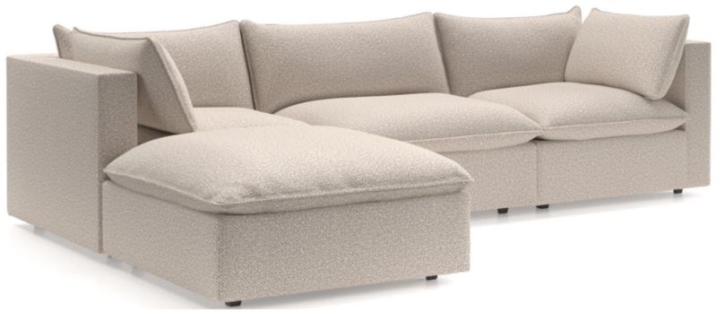 Lotus Deep Modular 4-Piece Reversible Sectional Sofa with Ottoman - image 0 of 9