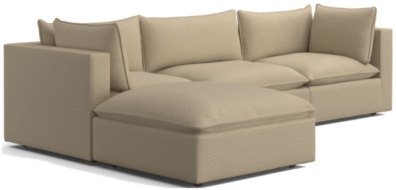 Lotus Deep Modular 4-Piece Reversible Sectional Sofa with Ottoman - image 0 of 9