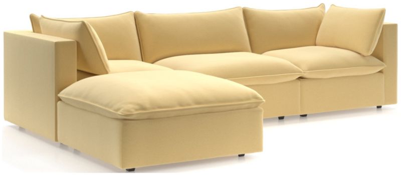 Lotus Deep Modular 4-Piece Reversible Sectional Sofa with Ottoman - image 0 of 9