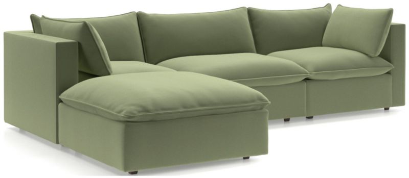 Lotus Deep Modular 4-Piece Reversible Sectional Sofa with Ottoman - image 0 of 9