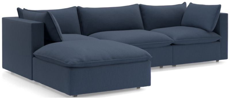 Lotus Deep Modular 4-Piece Reversible Sectional Sofa with Ottoman - image 0 of 9