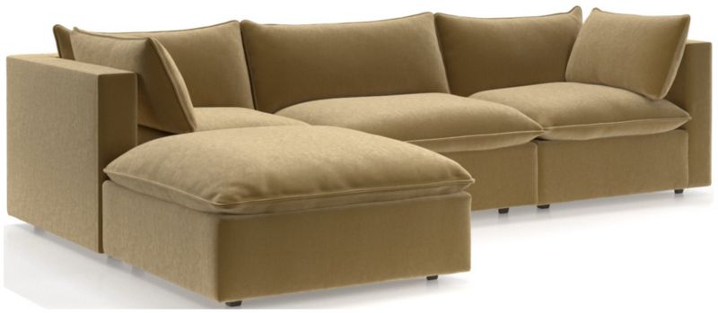 Lotus Deep Modular 4-Piece Reversible Sectional Sofa with Ottoman - image 0 of 9