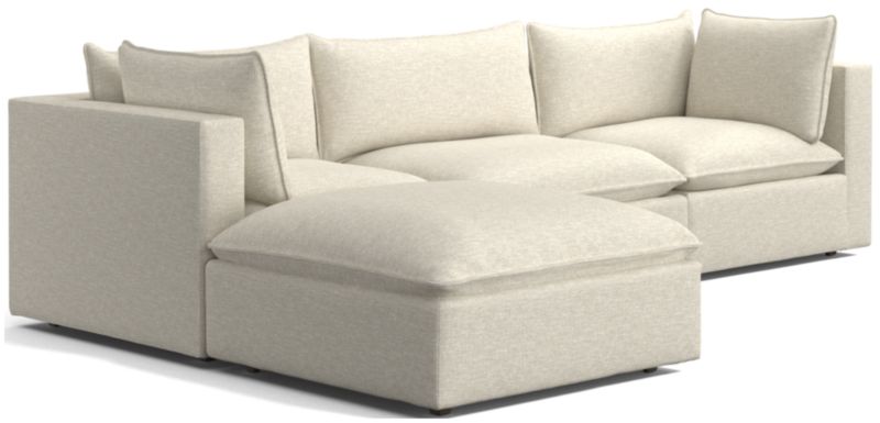 Lotus Deep Modular 4-Piece Reversible Sectional Sofa with Ottoman - image 0 of 9