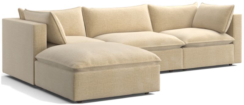 Lotus Deep Modular 4-Piece Reversible Sectional Sofa with Ottoman - image 0 of 9