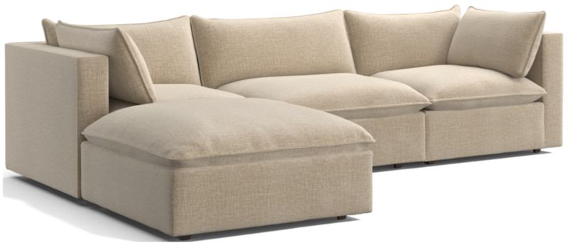 Lotus Deep Modular 4-Piece Reversible Sectional Sofa with Ottoman - image 0 of 9