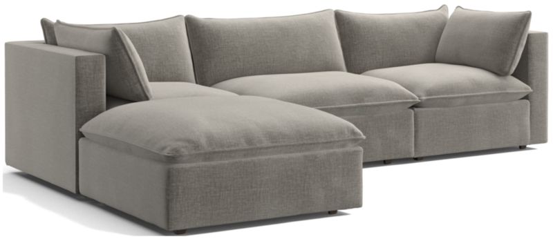 Lotus Deep Modular 4-Piece Reversible Sectional Sofa with Ottoman - image 0 of 9