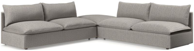 Lotus Deep Modular 3-Piece Sectional Sofa | Crate & Barrel