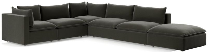 Lotus Deep Modular 5-Piece Low Sectional - image 0 of 9