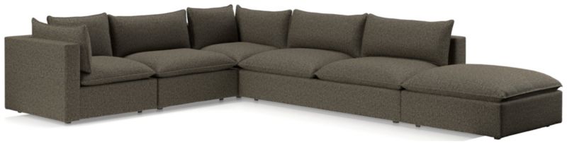 Lotus Deep Modular 5-Piece Low Sectional - image 0 of 9