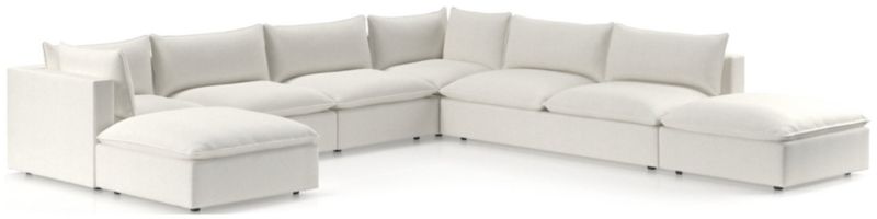 Lotus Deep Modular 7-Piece Sectional Sofa | Crate & Barrel