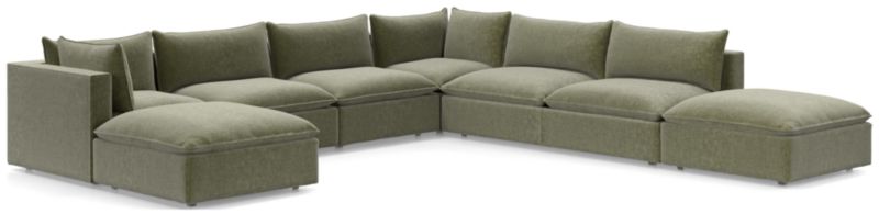 Lotus Deep Modular 7-Piece Sectional Sofa | Crate & Barrel